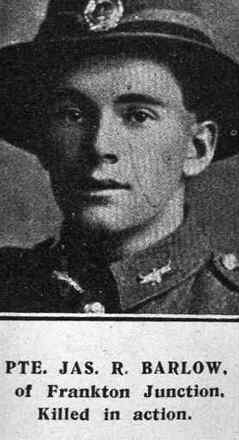 Portrait of Private James Roy Barlow