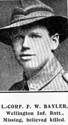 Portrait of Private Frank William Bayler