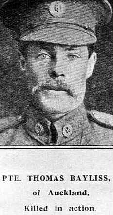 Portrait of Private Thomas Bayliss