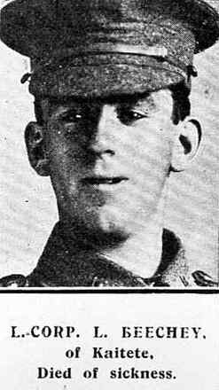 Portrait of Lance Corporal Lionel Frederick Beechey