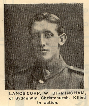Portrait of Lance Corporal William Birmingham