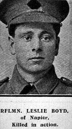 Portrait of Corporal Leslie Hanibal Boyd