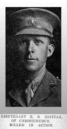 Portrait of Second Lieutenant Harold Rolleston Brittan