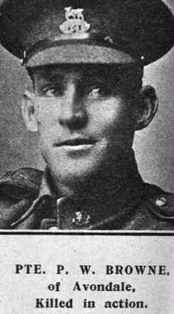 Portrait of Private Percy Wilford Browne