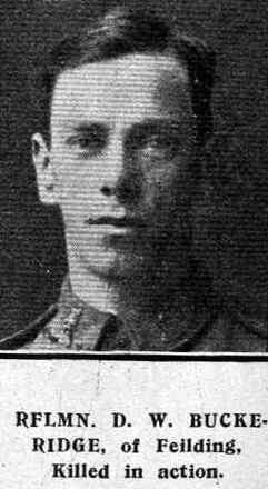 Portrait of Rifleman Douglas William Buckeridge