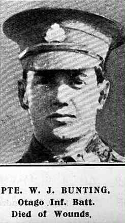 Portrait of Private Wilfrid Jack Bunting