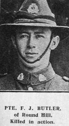 Portrait of Private Francis Joseph Butler