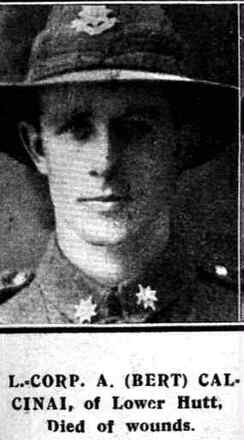 Portrait of Private Alfred Bert Calcinai