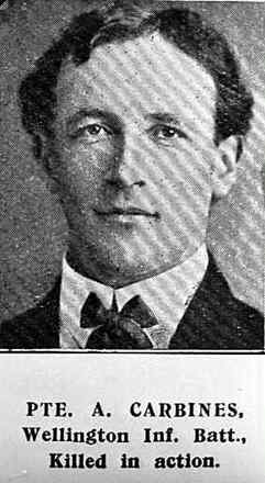 Portrait of Private Arthur Vivian Carbines