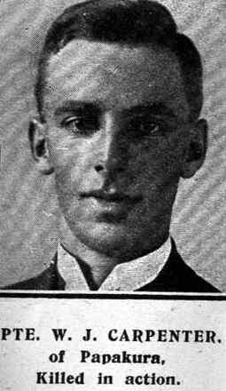 Portrait of Private Walter James Carpenter
