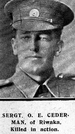 Portrait of Serjeant Oscar Edward Cederman