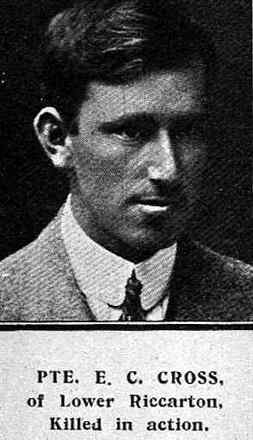 Portrait of Private Ernest Clarence Cross