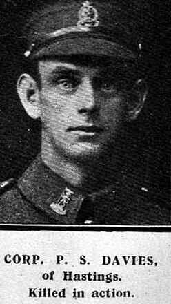 Portrait of Rifleman Percy Sylvester Davies