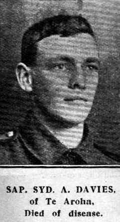 Portrait of Sapper Sydney Allan Davies