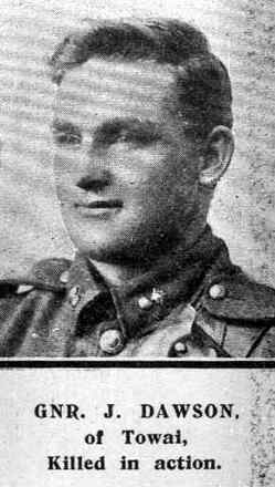 Portrait of Gunner James Dawson