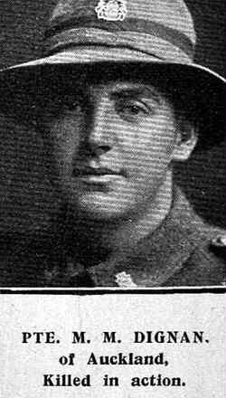 Portrait of Private Maurice Martin Dignan