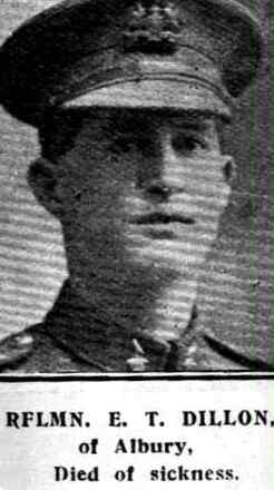 Portrait of Rifleman Edward Thomas Dillon