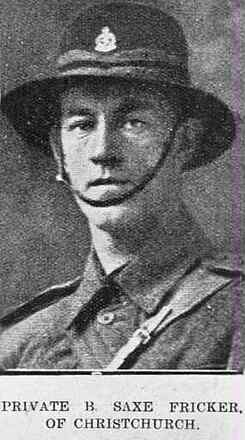 Portrait of Private Bassell Saxe Fricker