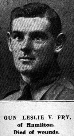 Portrait of Gunner Leslie Vivian Fry