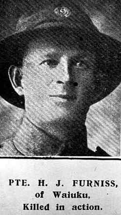 Portrait of Private Henry Joseph Furniss
