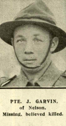 Portrait of Private Thomas James Jeremiah Garvin