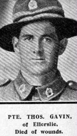 Portrait of Private Thomas Gavin