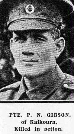 Portrait of Private Percy Noble Gibson