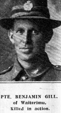 Portrait of Private Benjamin Gill