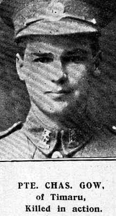 Portrait of Private Charles Gow