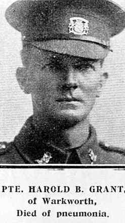 Portrait of Private Harold Brouse Grant