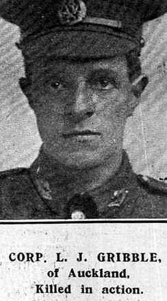 Portrait of Corporal Leonard James Gribble