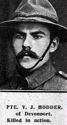 Portrait of Private Victor John Hodder