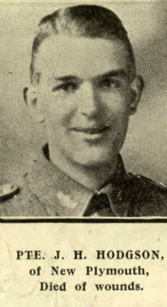 Portrait of Private John Horace Hodgson