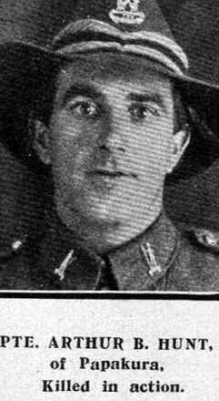 Portrait of Private Arthur Ben Hunt