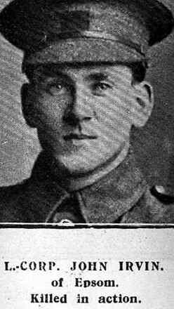 Portrait of Lance Corporal John Irving