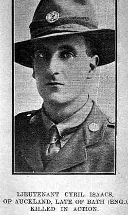Portrait of Second Lieutenant Herbert Cyril Isaacs