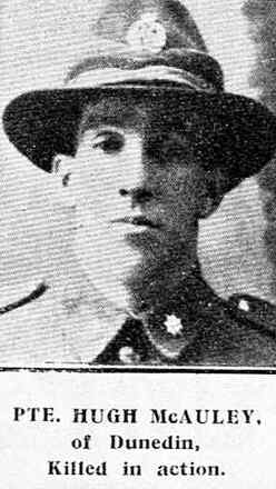 Portrait of Private Hugh Francis Mcauley