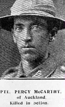 Portrait of Private Percy Mccarthy