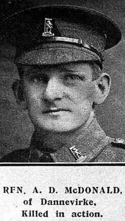 Portrait of Rifleman Archibald Duglass Mcdonald