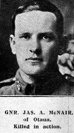 Portrait of Gunner James Archibald Mcnair