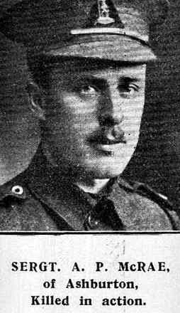 Portrait of Serjeant Alexander Peter Mcrae