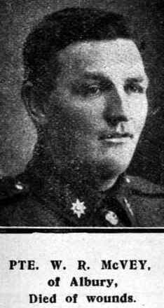 Portrait of Private William Robert Mcvey