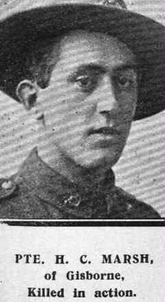Portrait of Private Harry Cecil Marsh