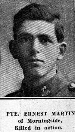 Portrait of Private Ernest Martin