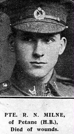 Portrait of Private Robert Norman Milne