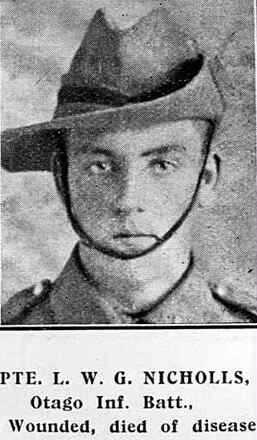 Portrait of Private Leonard William George Nicholls