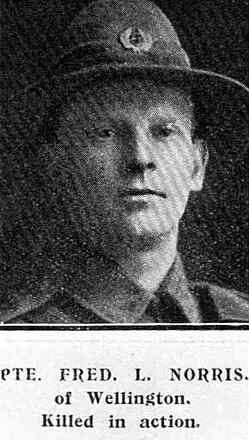 Portrait of Private Frederick Lawrence Norris