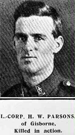 Portrait of Private Harold William Parsons