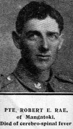 Portrait of Private Robert Ernest Rae