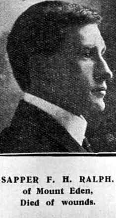 Portrait of Sapper Frederick Hill Ralph